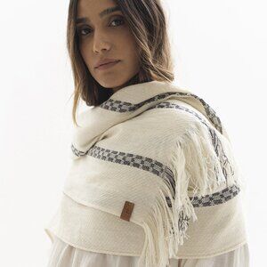 SCARF AMBATO BLACK (BABY LLAMA - MERINO WOOL AND COTTON)